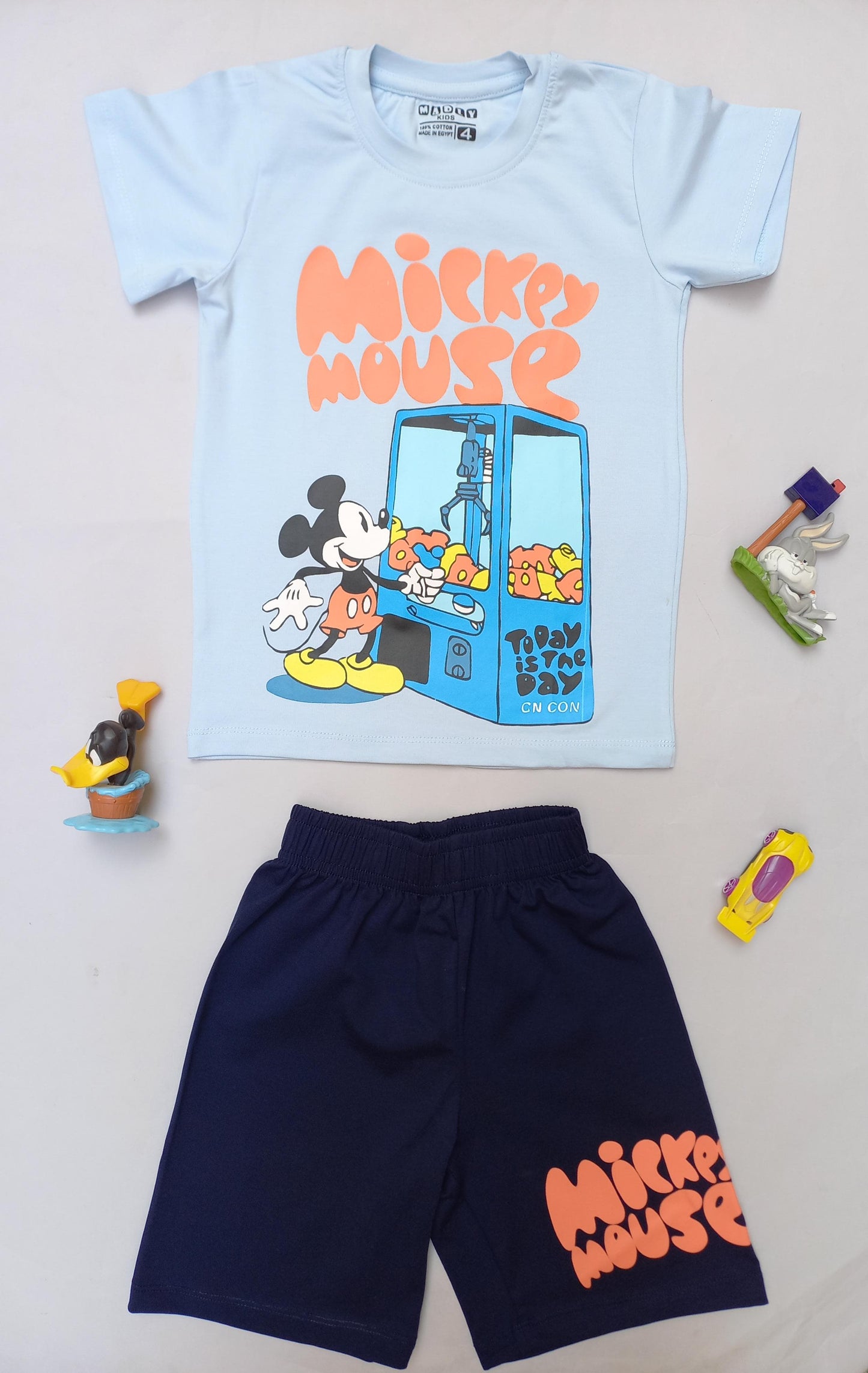 Cotton Blue Mickey Mouse