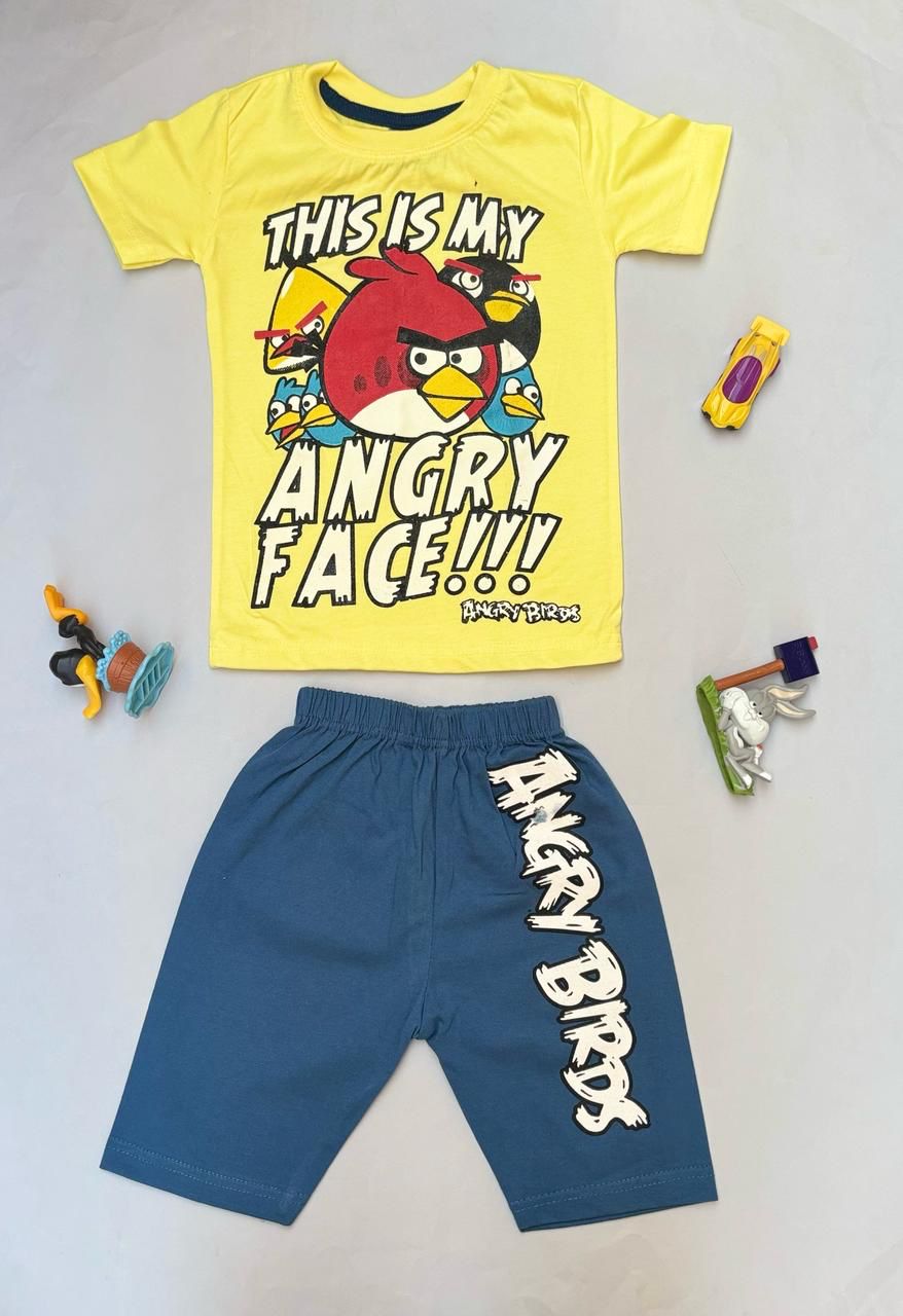 Cotton Angry Birds - Blue Shorts