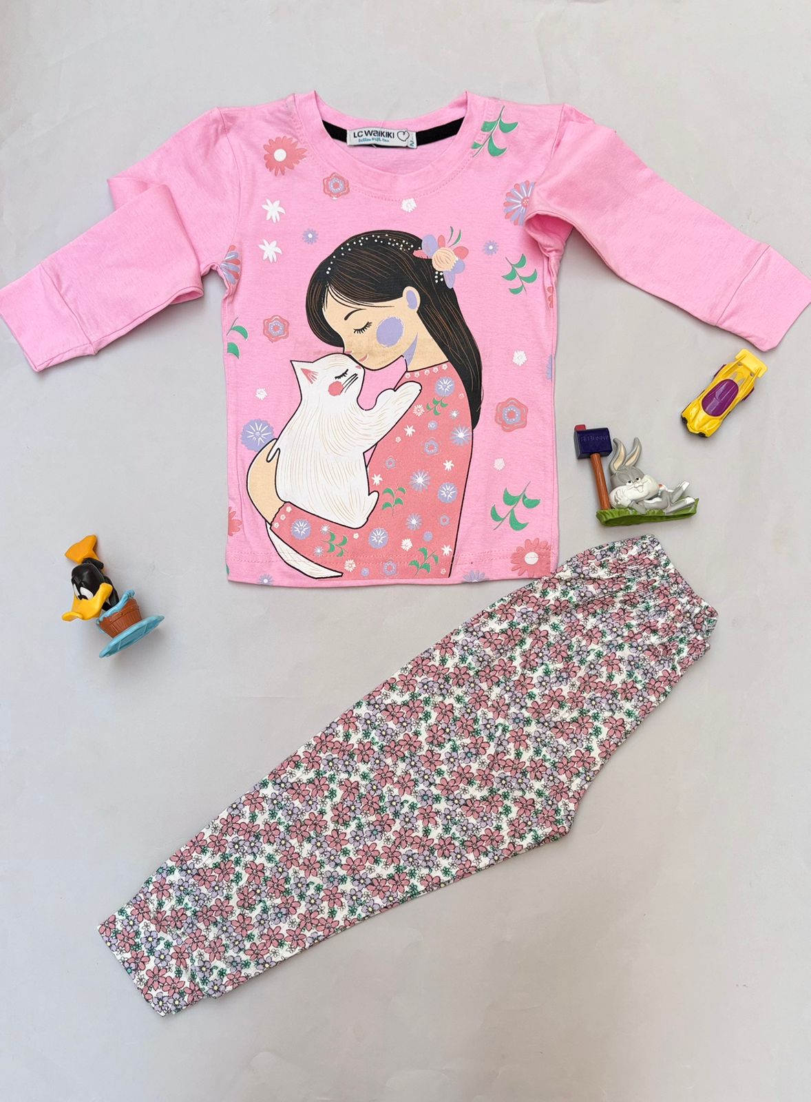 Cotton Girl and Cat