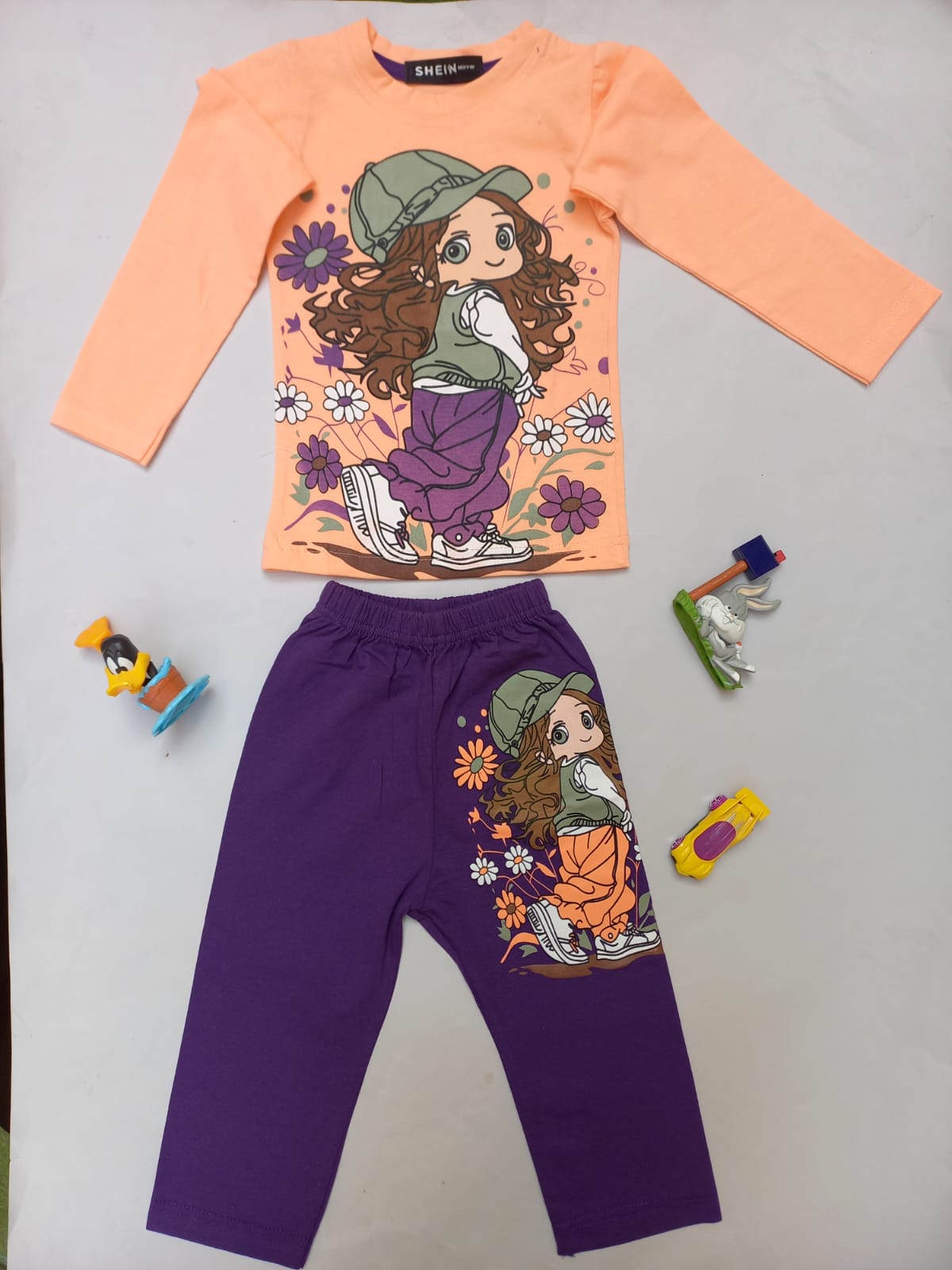 Cotton Purple Pants Girl