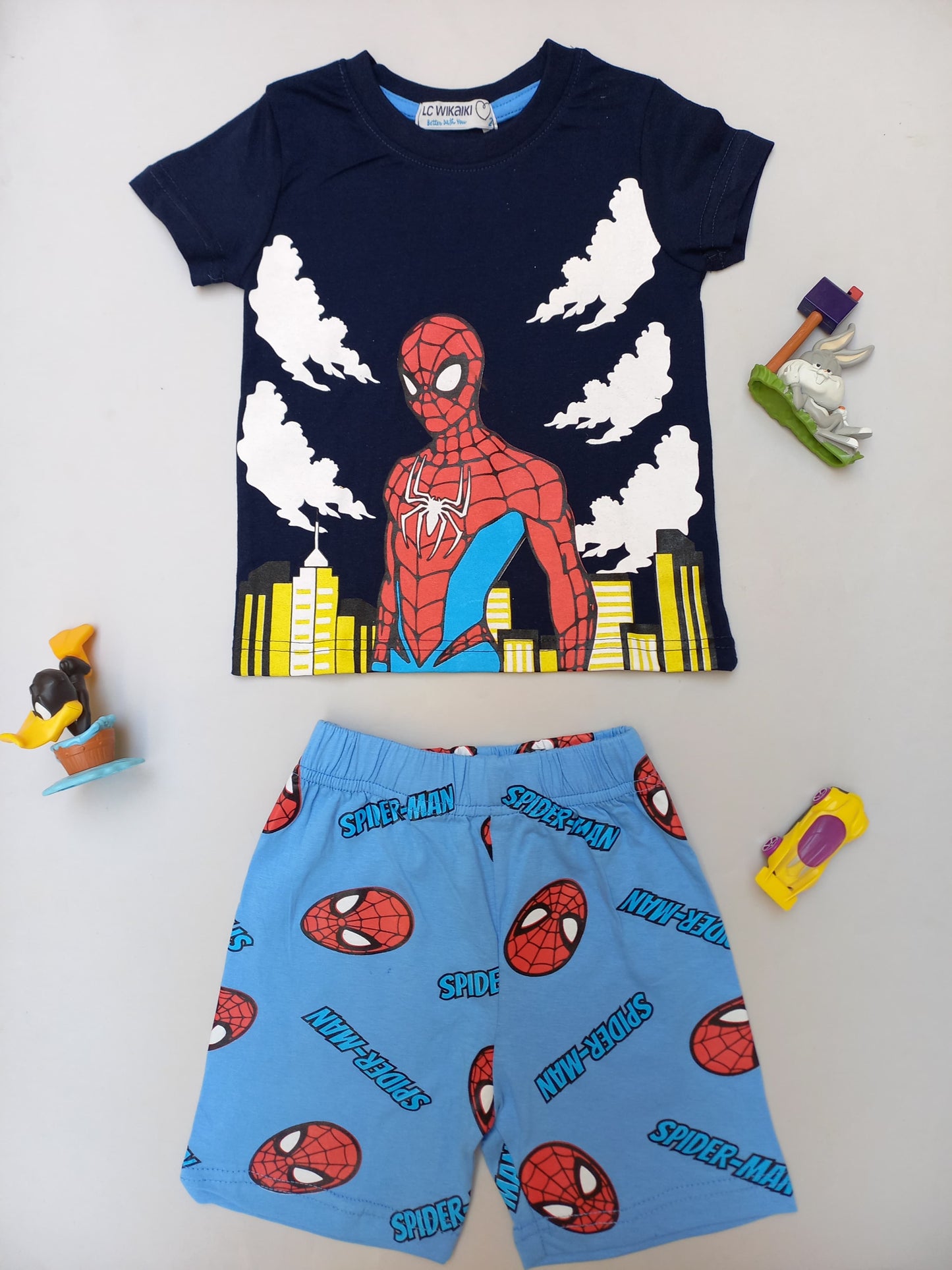 Cotton Dark Blue Spiderman