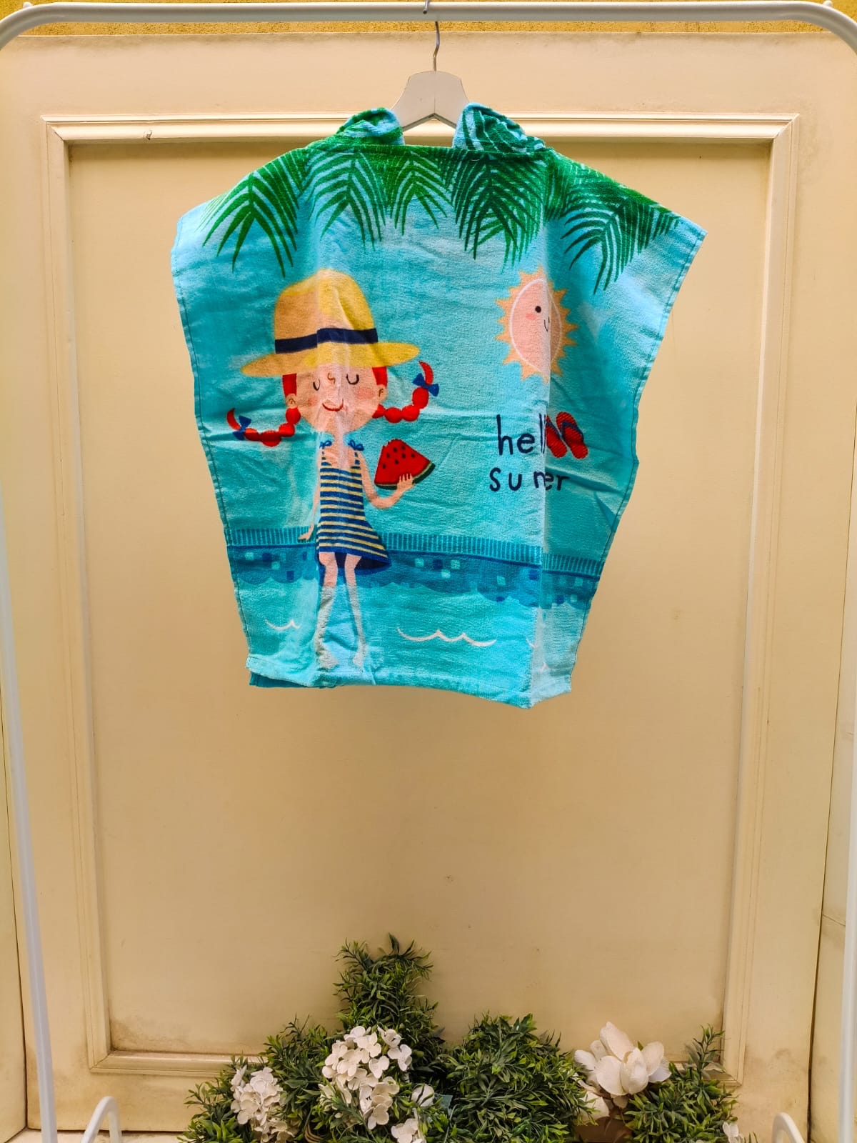 Hello Summer - Baby BLue Poncho