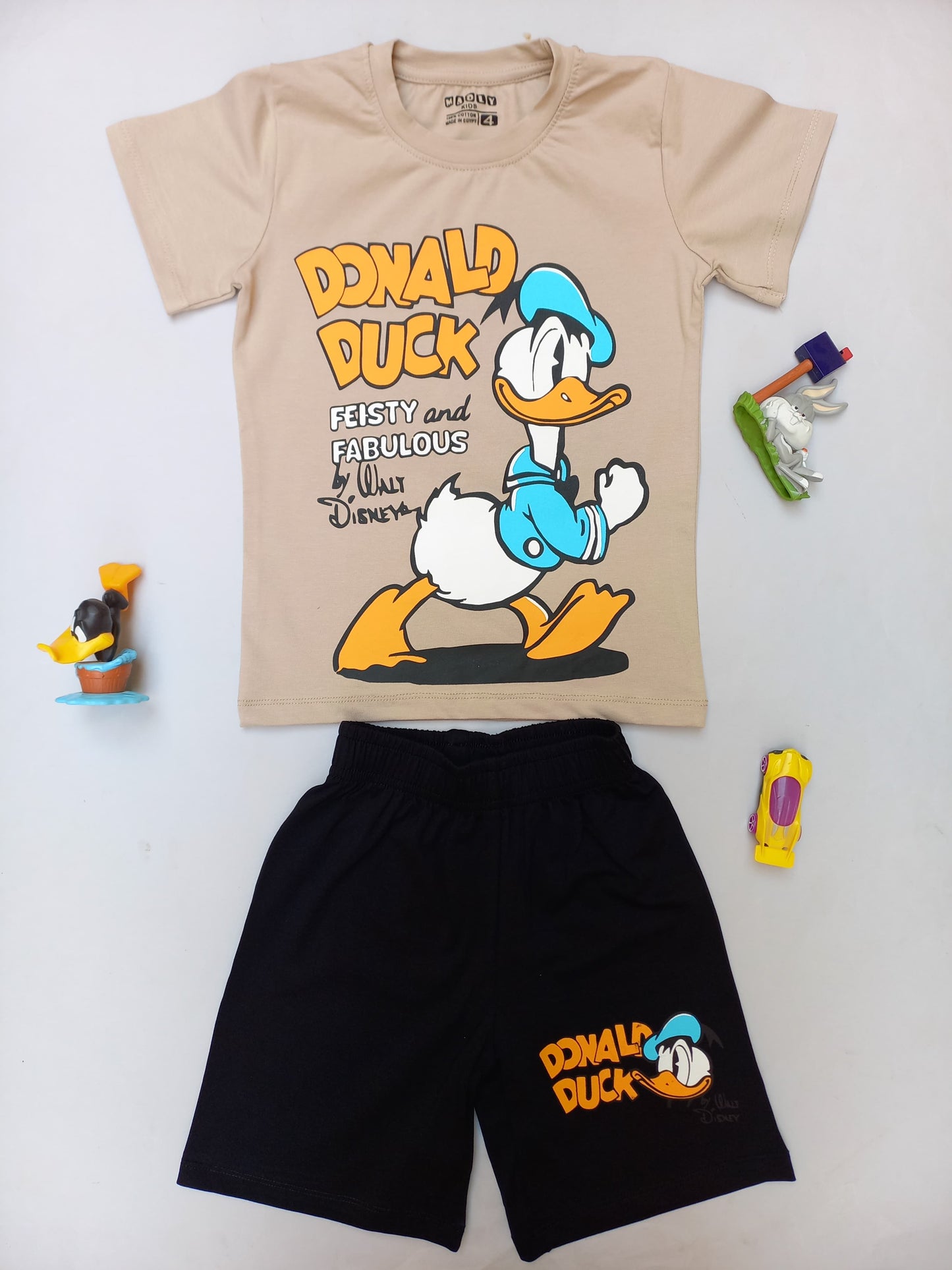 Cotton Beige Donald Duck