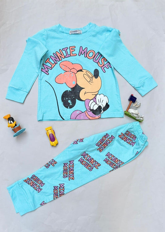 Scratched Cotton Blue Minnie