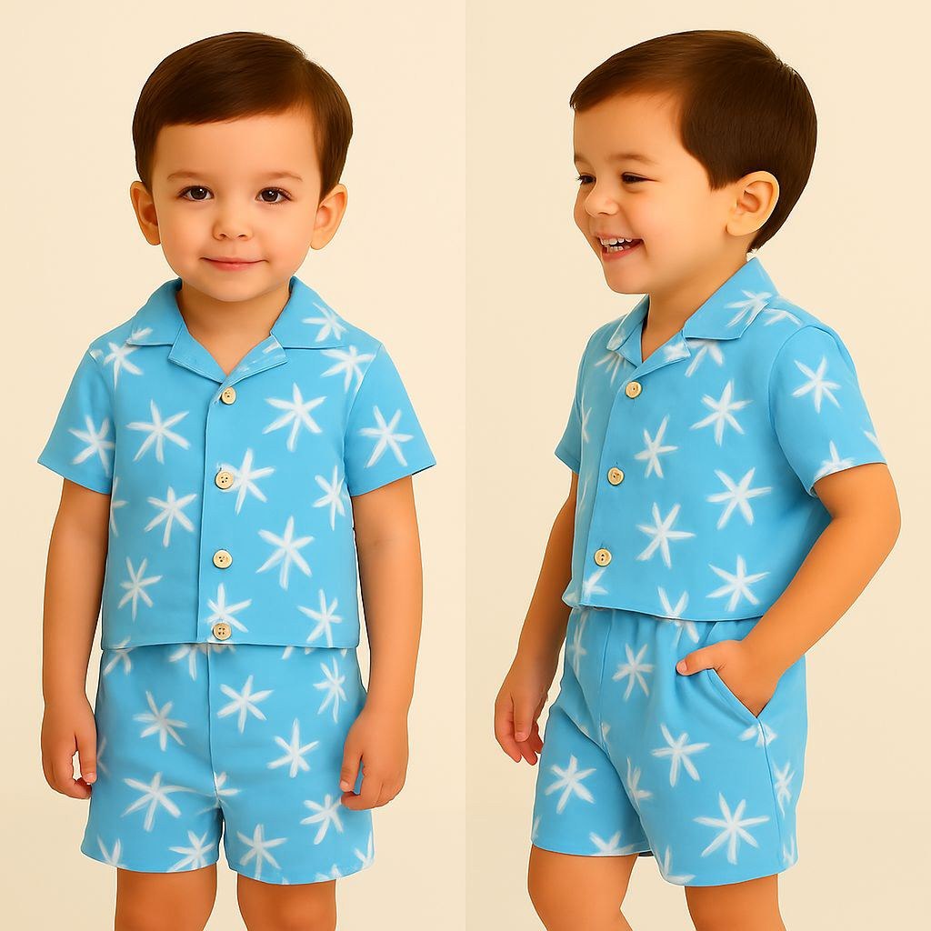 Blue Palm Set