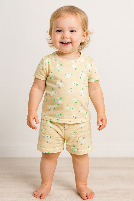 Cotton Beige Flowers