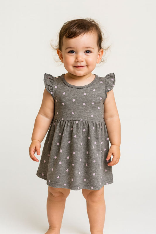 Cotton Pink Hearts Dress