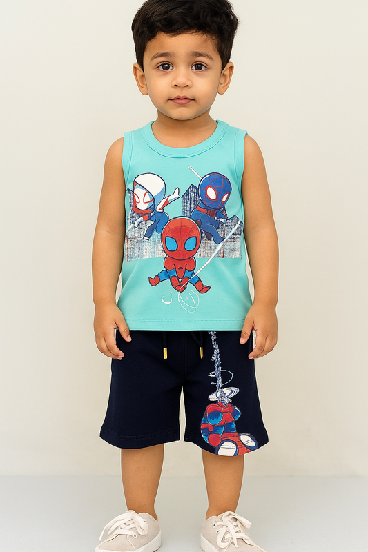 Baby Blue Spiderman - Cut