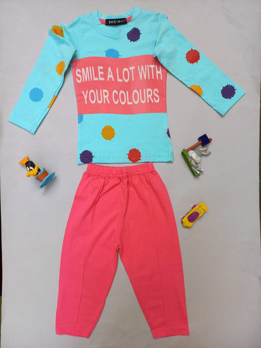 Cotton Pink Smile Dots