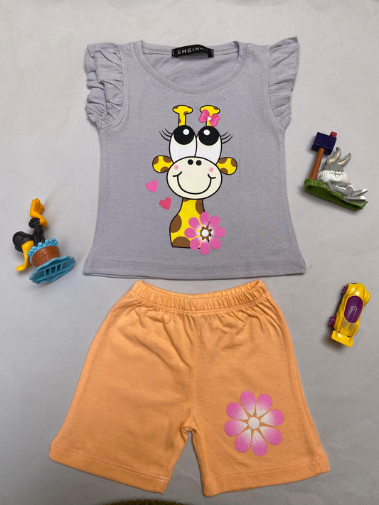 Cotton Orange Giraffe
