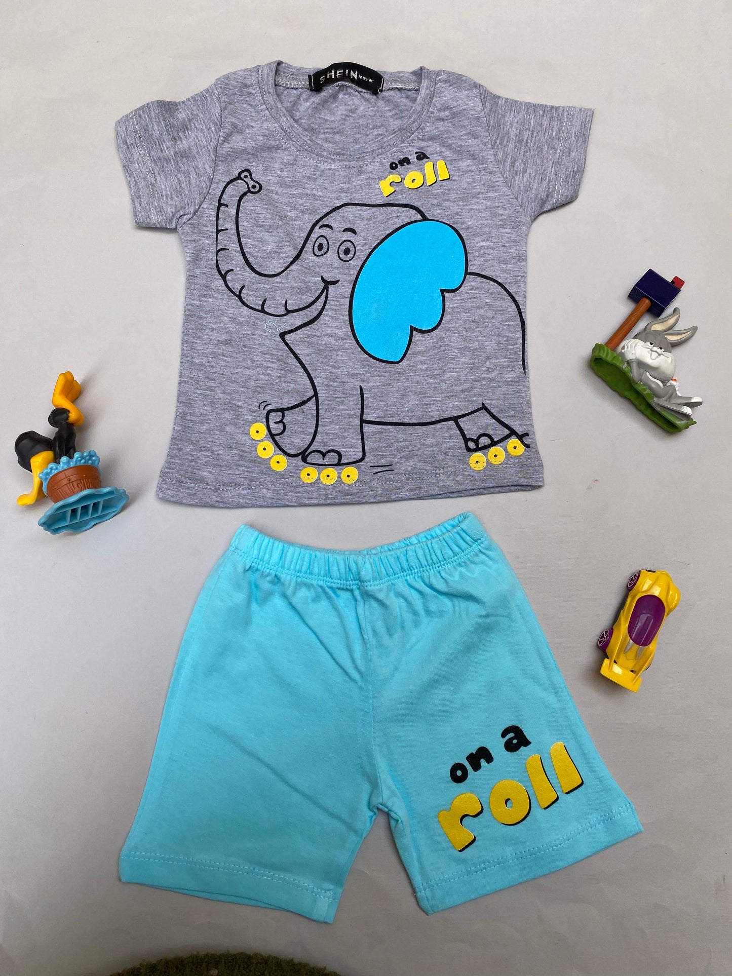 Cotton Blue Elephant