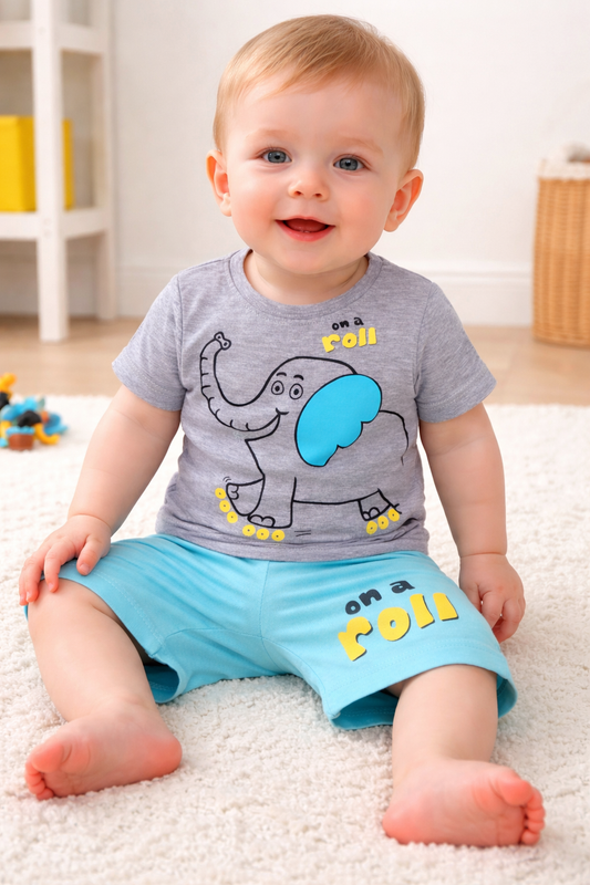 Cotton Blue Elephant