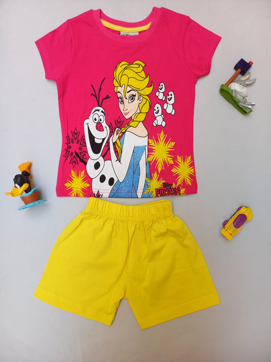 Cotton Pink Elsa and Oulaf